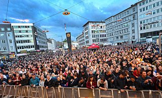 Wie schon beim Leineweber-Markt 2024 wird sich der Jahnplatz auch in diesem Jahr zu einem Magneten für Musikfans entwickeln. - Barbara Franke