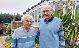 Lydia und Erich Bruß aus Delbrück feiern das seltene Fest der Gnadenhochzeit. - Regina Brucksch