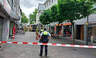 In der Rosenstraße in der Paderborner Innenstadt kam es zu einem ungewöhnlichen Einsatz für Polizei und Feuerwehr. - Viktoria Bartsch