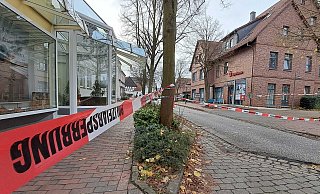 In der Sparkasse in Preußisch Oldendorf soll ein verdächtiger Gegenstand gefunden worden sein. - Joern Spreen-Ledebur