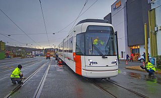 Der neue Vamos soll auf der neuen Linie 4 fahren. Sein Vorteil: Er hat eine größere Kapazität mit 68 Sitz- und 162 Stehplätzen. - Sarah Jonek