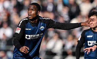 Paderborns Ilyas Ansah sorgte im Spiel beim SSV Ulm mit seinem sehenswerten Flügellauf für die Entscheidung. - picture alliance/dpa