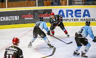 Doppelt getroffen: Marius Garten erzielte für die Herforder Ice Dragons die Treffer zum 1:0 und 3:1. Foto: Yvonne Gottschlich - Yvonne Gottschlich