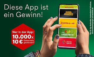 Gutschein in der WestLotto-App gewinnen.