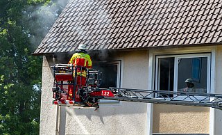 Das Feuer konnte schnell gelöscht werden. - Feuerwehr Porta/Michael Horst