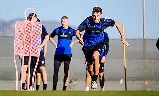 Tobias Müller gab in der Wintervorbereitung mächtig Gas – wie hier beim SCP-Trainingslager in Spanien. - Besim Mazhiqi