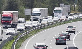 Stau auf der A2 in Bielefeld.