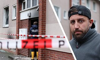 Die Ermittler der Polizei waren am Donnerstagnachmittag vor Ort, während Daniel Franke zusammen mit seinem Vater Klamotten aus der Wohnung holte. MT-Fotos: - Alex Lehn