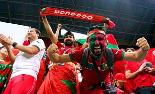 Auch bei der WM 2026 dabei: Marokko und seine Fans. - Martin Rickett/PA Wire/dpa