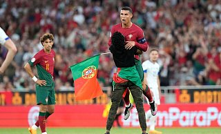 Treffsicherer Jubilar: Cristiano Ronaldo traf in seinem Jubiläumsspiel. - Armando Franca/AP/dpa