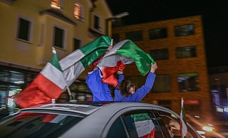 Italien-Fans haben bis spät in die Nacht gefeiert - friedlich.  - Symbolfoto/picture alliance