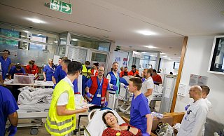 Laut Gesundheitsverwaltung war diese unangekündigte Übung in diesem Jahr bereits die siebte Krankenhausübung. - Carsten Koall/dpa