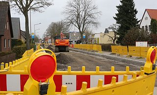 Der aktuelle Bauabschnitt an der Werster Straße ist bald abgeschlossen - etwas verspätet. - Judith Gladow