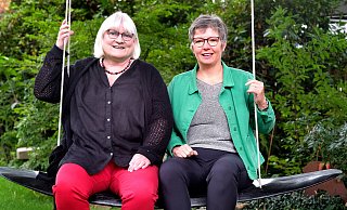 Evelyn Braune (l.) ist Vorstandsvorsitzende des Hospiz- und Palliativ-Vereins Gütersloh. Den Vorsitz des Leitungsteams Ethikberatung übernimmt Maria Eißing. - Andreas Frücht