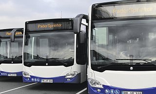 An Silvester fahren die Linienbusse nach dem Samstagsfahrplan.  - Padersprinter