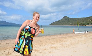 Am Strand fühlt sich Sarah Seeberg wohl. Schon bald möchte sie in Australien leben. - Sarah Seeberg