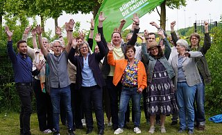 Diese Kandidatinnen und Kandidaten der Grünen sind bereit für den Kreistag. Gewählt wird am 14. September. - Bündnis 90/Die Grünen