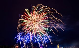 Das Feuerwerk am Sonntagabend bildet auch 2025 den Abschluss der Libori-Feierlichkeiten. - Besim Mazhiqi