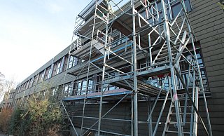 Rückblick: Während der Bauarbeiten war der naturwissenschaftliche Teil des KMG komplett gesperrt. - Peter Steinert