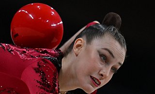 Volle Konzentration: Darja Varfolomeev. - Hendrik Schmidt/dpa