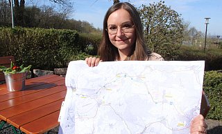 Projektleiterin Jelena Delic von Straßen NRW erläutert die Besonderheiten der Gesamtverbindung. - Burkhard Battran