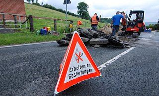 Der Bereich rund um das Gasleck wurde für mehrere Stunden weiträumig abgesperrt. - Feuerwehr Altenbeken