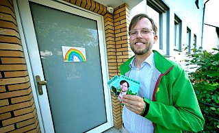„Hallo, ich bin Ihr Kandidat": Martin Noack (41) stand vor 1.950 Haustüren. Außer ihm hat das keiner gemacht. - Andreas Frücht