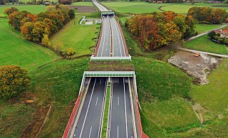 Noch leer: Die neue A 33-Trasse mit Grünbrücken. - Sarah Jonek