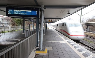 ICE-Züge könnten demnächst mit Tempo 300 durch Bad Oeynhausen rauschen. - Ulf Hanke