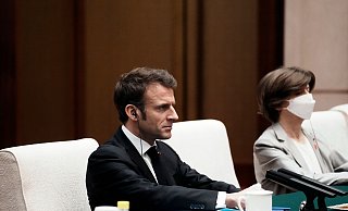 Der französische Präsident Emmanuel Macron wird international für seine Aussage im Zusammenhang mit dem Taiwan-Konflikt kritisiert. - Thibault Camus/Pool AP/AP