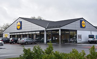 Tatort: Der Lidl an der Eisenbahnstraße in Rahden. - Mareike Köstermeyer