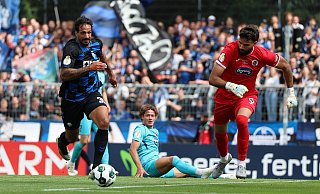 Wer wird der neue Torjäger? Nach Adriano Grimaldis (links) Abgang sucht der SC Paderborn 07 in den eigenen Reihen nach einem neuen Goalgetter. - imago/Jan Huebner