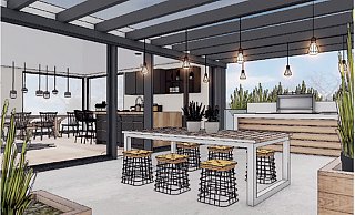 Die Gemeinschaftsräume: Hier könnten sich die Fachkräfte nach Feierabend treffen. - Aufbaugemeinschaft Espelkamp GmbH