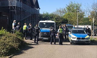 Die Polizei ist seit Montag mehrfach in die Erstaufnahmeeinrichtung Oldentruper Hof ausgerückt. - Christian Mathiesen