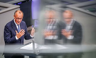 Will schärfere Maßnahmen gegen irreguläre Migration: Unionsfraktionschef Merz. - Kay Nietfeld/dpa