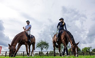 Sophie Hinners (r) und Richard Vogel sind das erste Liebespaar in einem deutschen EM-Team. - Stefan Lafrentz/Sportfotos Lafrentz/dpa