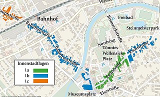 Die Innenstadtlagen von Bünde. - Schultheiss