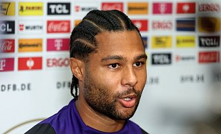 Nach seinem Trainings-Comeback formuliert Serge Gnabry klare Ansprüche und Ziele. - Daniel Löb/dpa