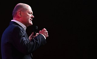 Scholz hofft auf Schub im Wahlkampffinale. - Fabian Strauch/dpa