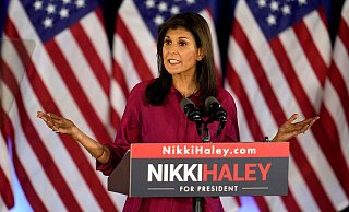 Ohne Trump kommt auch sie nicht mehr zu TV-Duellen: Präsidentschaftsbewerberin Nikki Haley. - Abbie Parr/AP