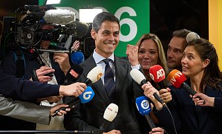 Rob Jetten hat beste Aussichten Regierungschef zu werden. - Peter Dejong/AP/dpa