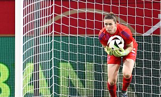 Torhüterin Stina Johannes fällt für das Länderspiel der DFB-Auswahl gegen Italien aus. - Sebastian Christoph Gollnow/dpa