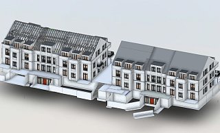 Das am Computer generierte Modell des Joseph-Haydn-Quartiers bietet Informationen für Architekten, Ingenieure, Handwerker, Kunden und Hausverwalter. - SAI Streich