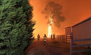 Feuer in Oakdale, einem Vorort von Sydney im Bundesstaat New South Wales im Südosten Australiens. - picture alliance / TT NYHETSBYRÅN
