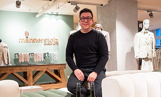 Mit dem Umzug von der Komturstraße ins Elsbach-Haus wurde aus "HS-Maßsachen" "Männerstolz". Zusätzlich zu Anzügen und Hochzeitskleidung bitet Eugen Kutz jetzt auch Casual-Wear an. - Ralf Bittner