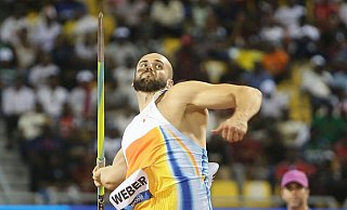 Julian Weber warf in Brüssel dicht an die 90 Meter heran. - Hussein Sayed/AP/dpa