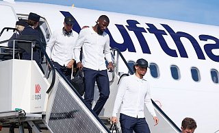 Antonio Rüdiger (2.v.l.) soll gegen Dänemark in der Startelf stehen. - Bernd Thissen/dpa