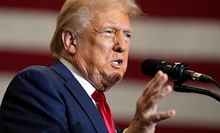 Trump findet bei einer Wahlkampfrede harte Worte. - Evan Vucci/AP