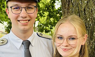 Tobias Müller und Zoe Krug stehen beim Nörder Schützenfest im Mittelpunkt. - Schützen Nörde