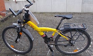 Das Mountainbike der Marke Kettler, Modell "Explosiv", ließ ein Dieb auf seiner Flucht zurück. - Eike J. Horstmann